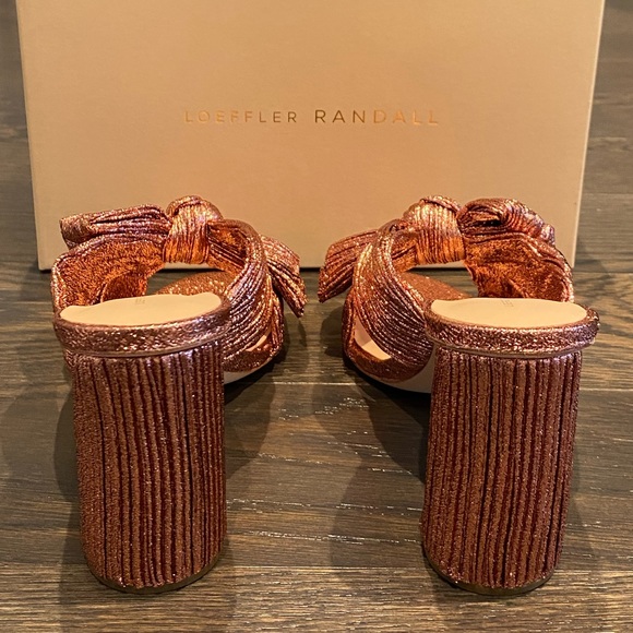 New In Box Loeffler Randall Penny Knot Mules - Picture 9 of 10